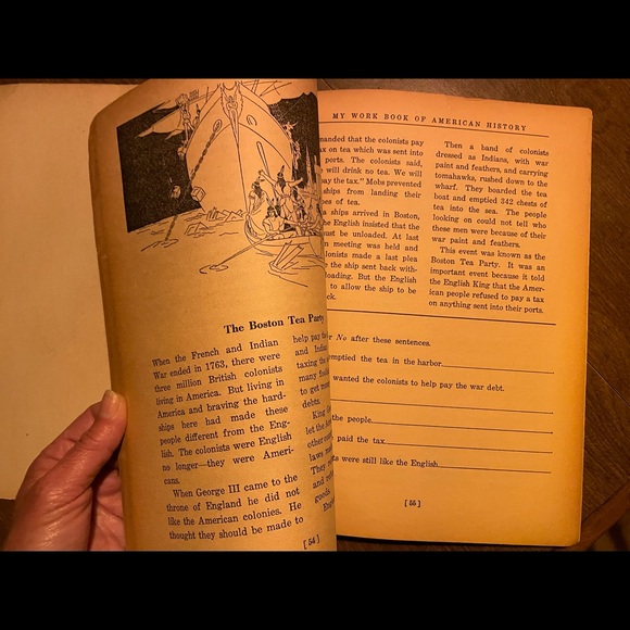 Antique 1938 children’s American History workbook - Picture 6 of 6